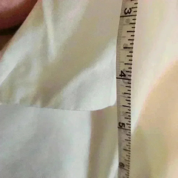 Fred Segal Atoir Cropped White Button Down Collared Long Sleeve Shirt Cotton - Picture 5 of 9